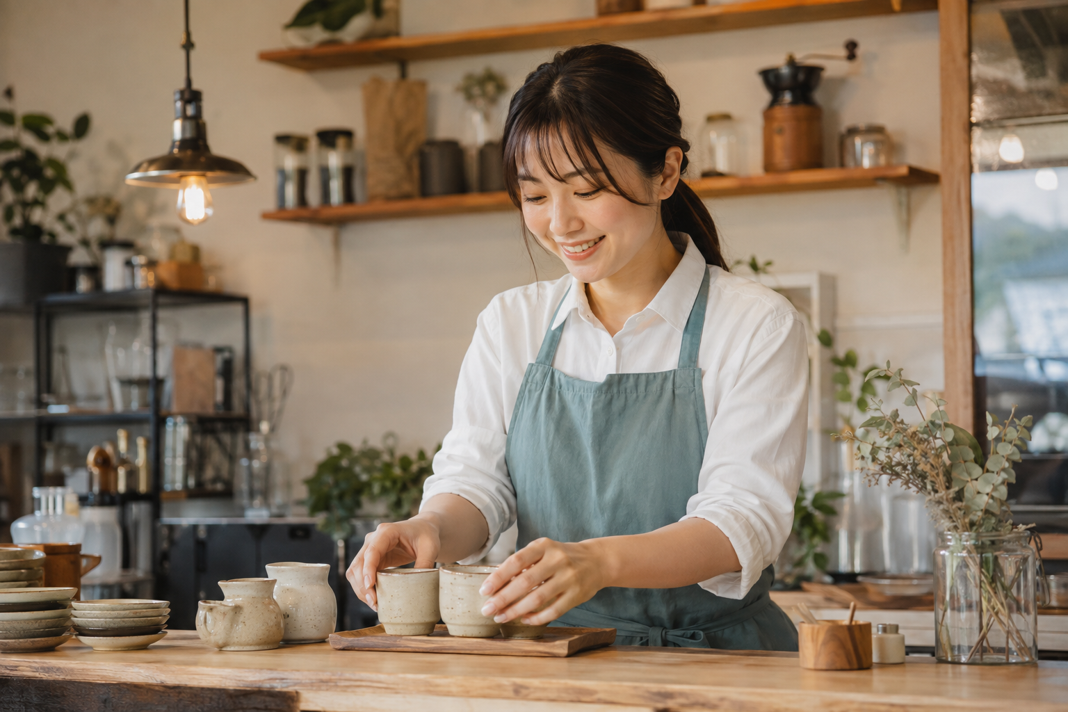 職場で働く人の自然な表情のイメージ